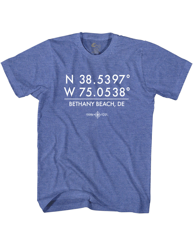 Bethany Beach GPS Coordinates T-Shirt