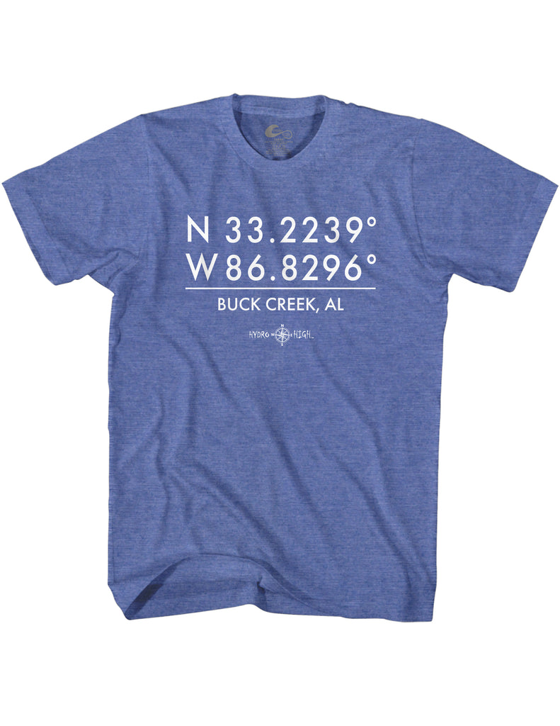 Buck Creek GPS Coordinates T-Shirt