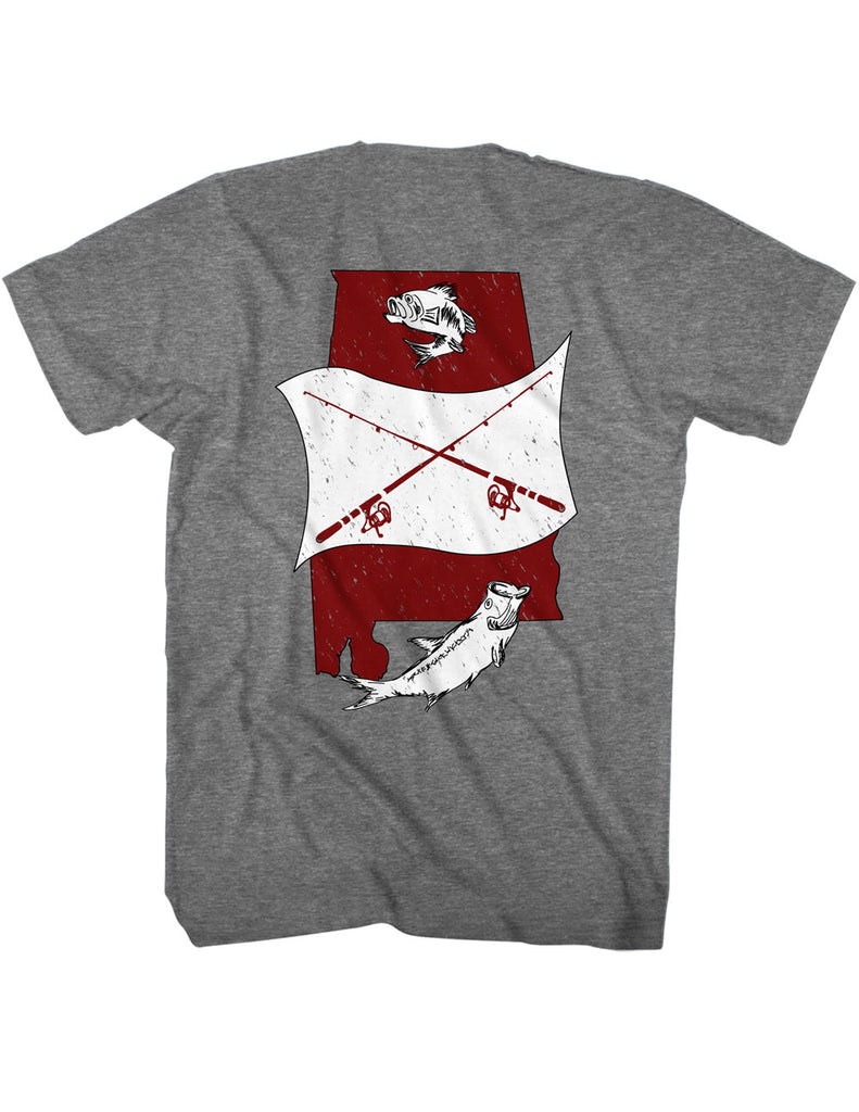 Alabama State Fish T-Shirt Crimson & White