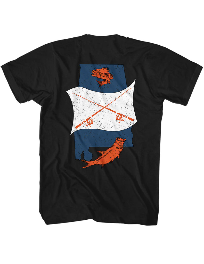Alabama State Fish T-Shirt Orange & Blue