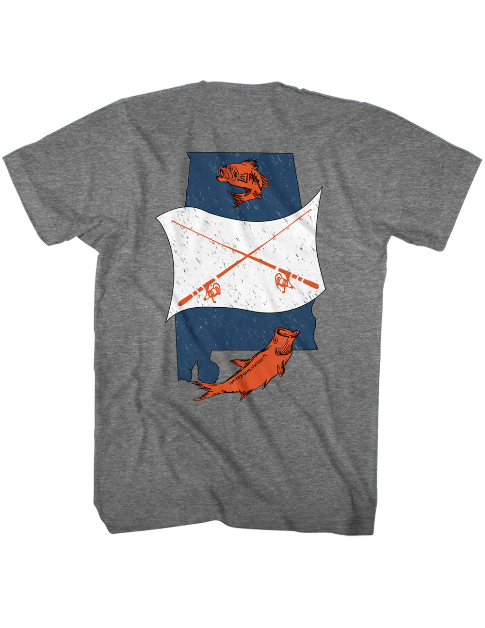 Alabama State Fish T-Shirt Orange & Blue