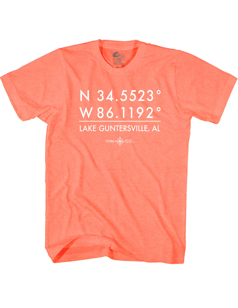 Lake Guntersville GPS Coordinates T-Shirt