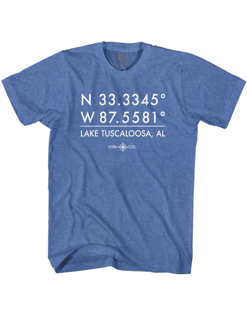 Lake Tuscaloosa GPS Coordinates T-Shirt