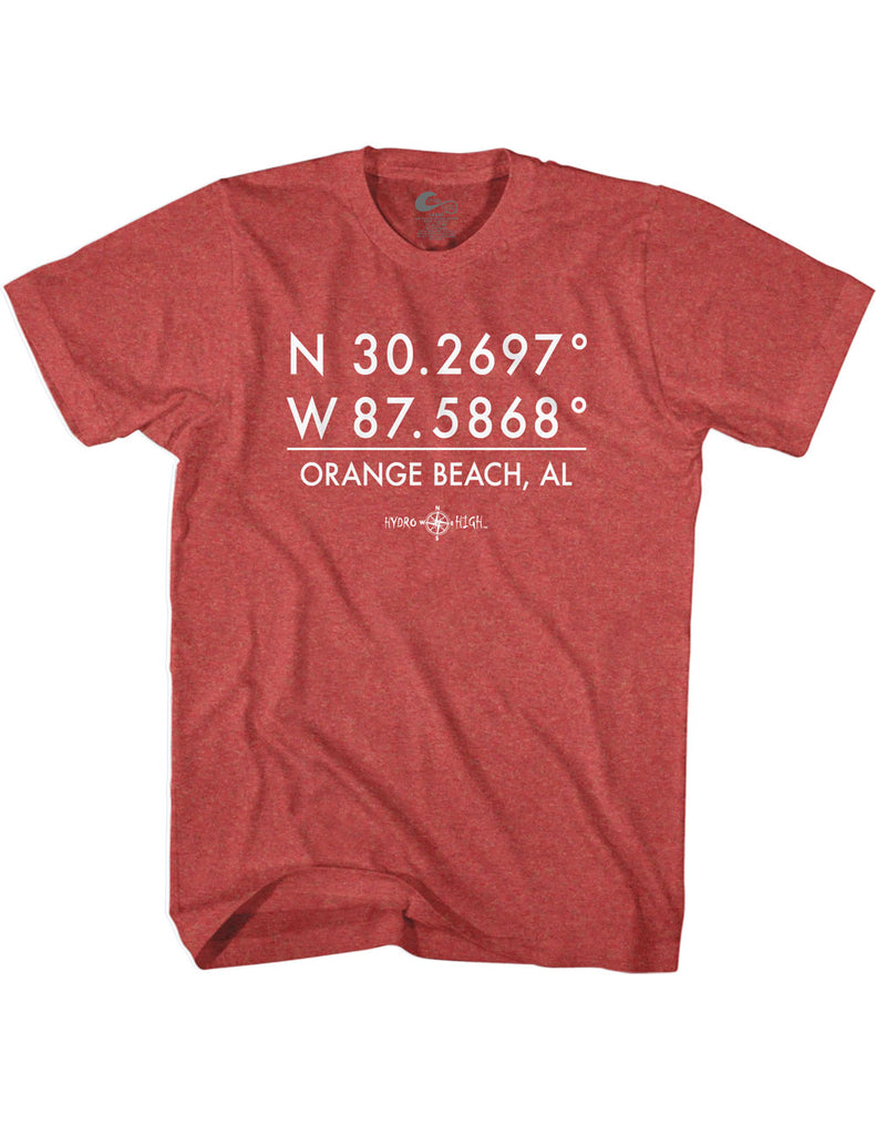 Orange Beach GPS Coordinates T-Shirt