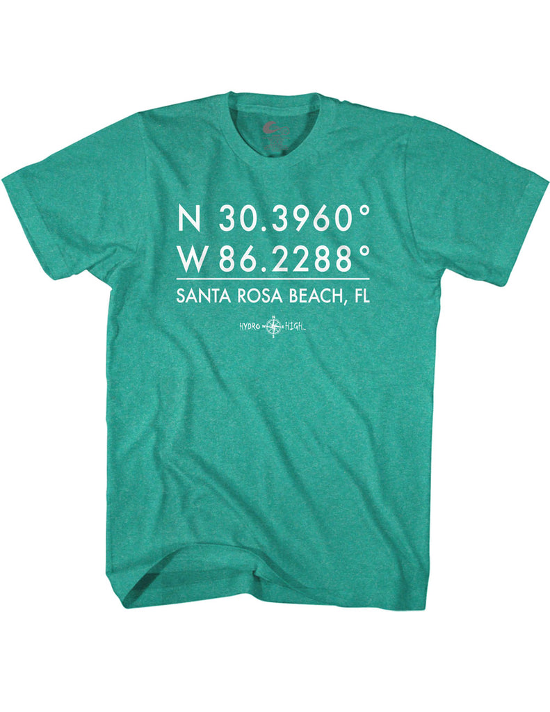 Santa Rosa Beach GPS Coordinates T-Shirt