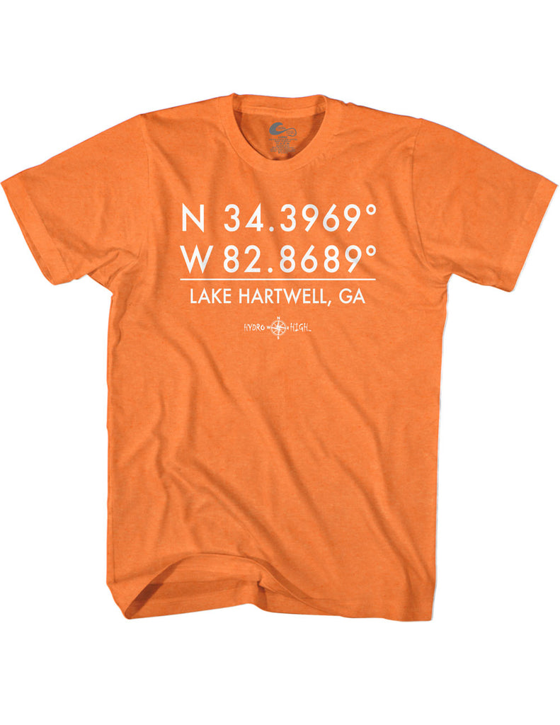 Lake Hartwell, GA GPS Coordinates T-Shirt
