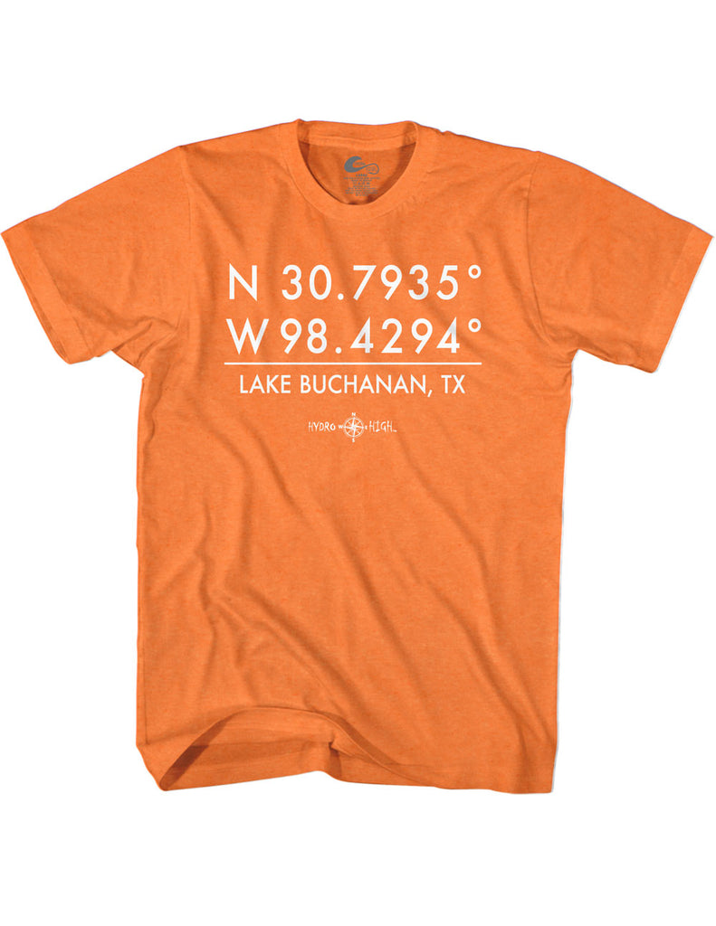 Lake Buchanan GPS Coordinates T-Shirt
