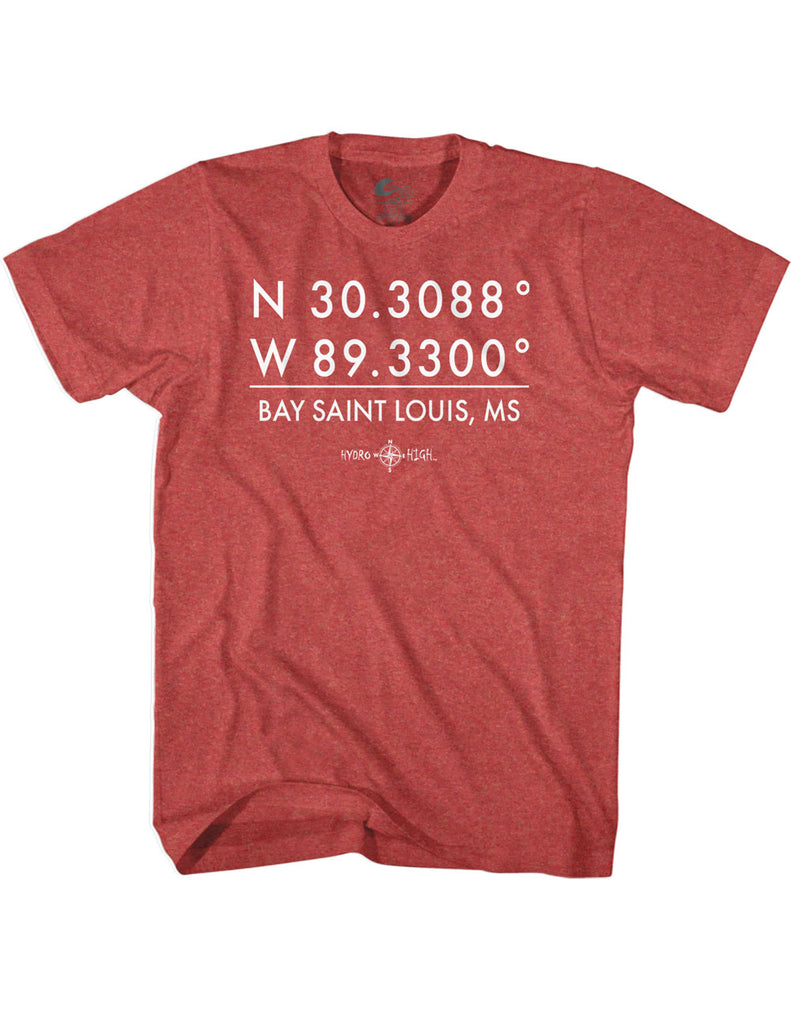 Bay St. Louis GPS Coordinates T-Shirt
