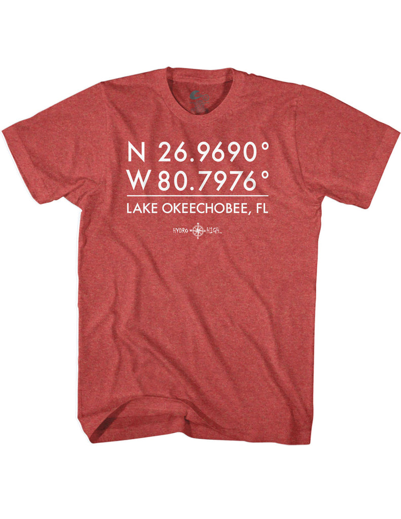 Lake Okeechobee GPS Coordinates T-Shirt