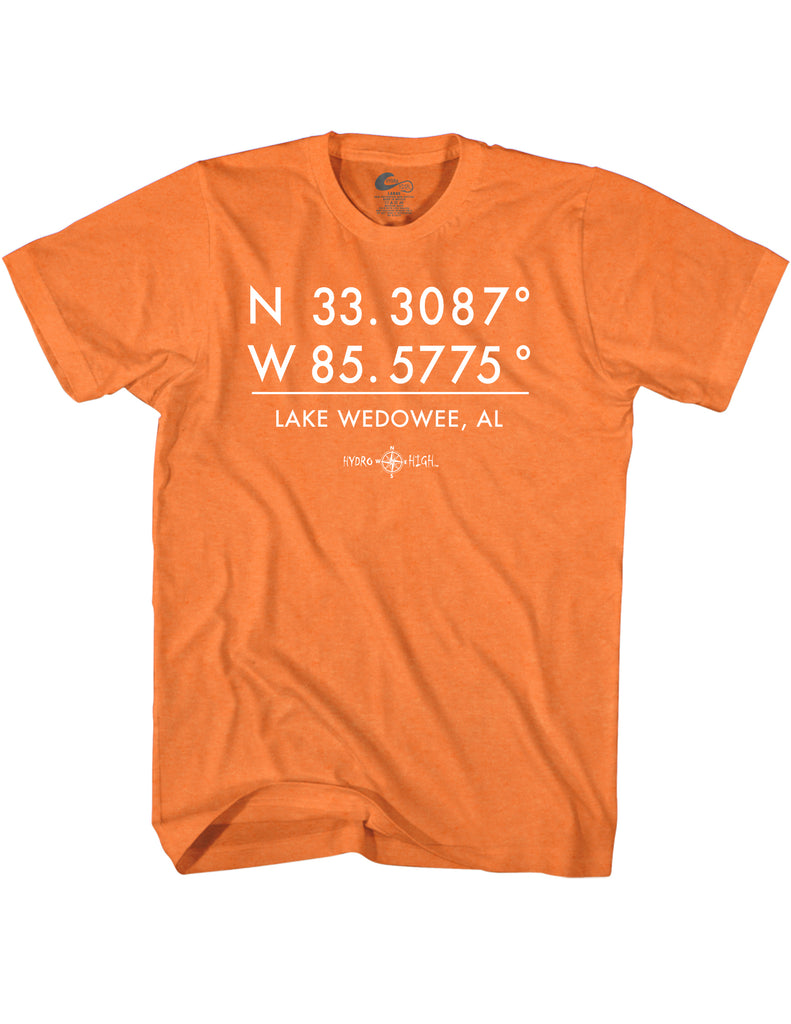 Lake Wedowee GPS Coordinates T-Shirt