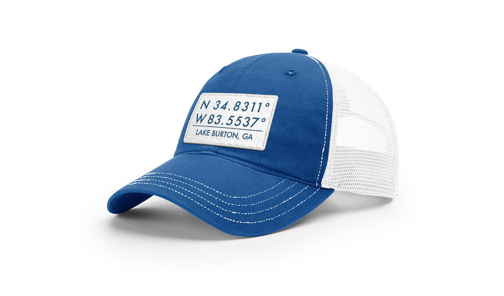 Lake Burton GPS Coordinates Trucker Hat