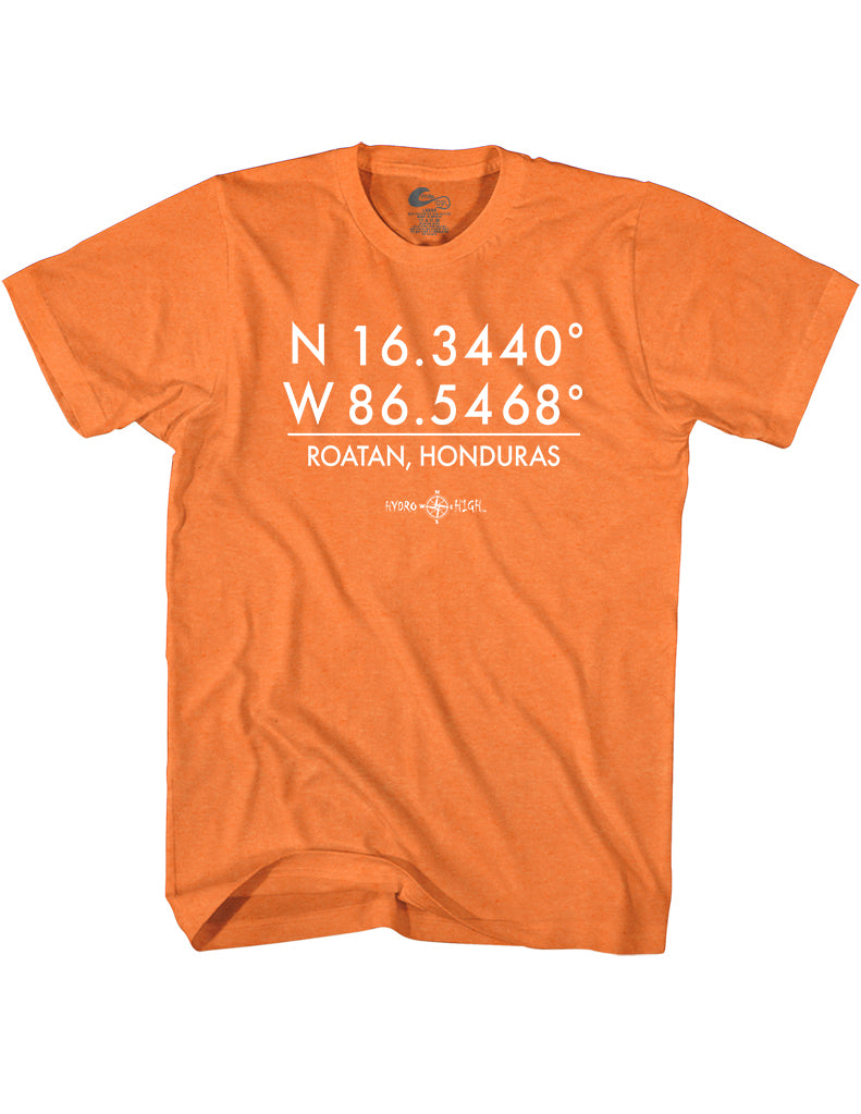 Roatan, Honduras GPS Coordinates T-Shirt