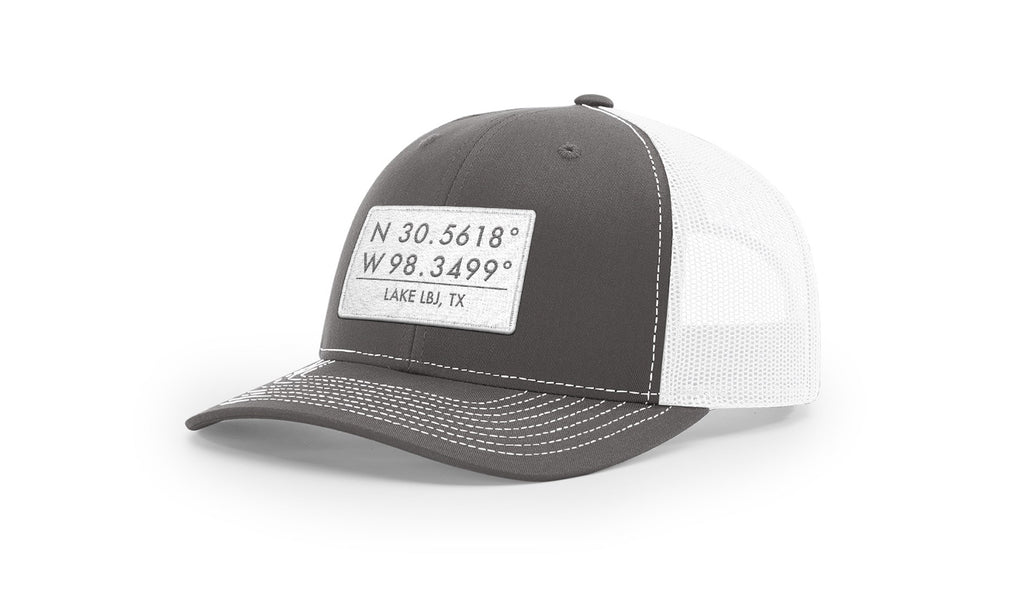 Lake LBJ GPS Coordinates Trucker Hat