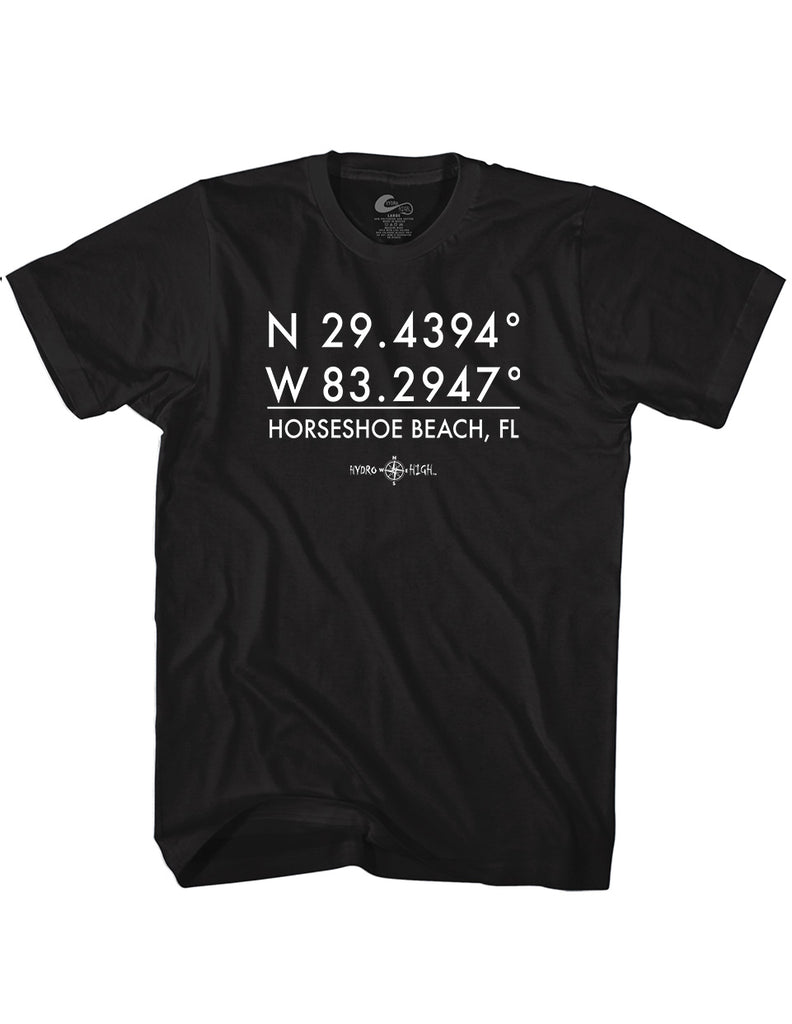 Horseshoe Beach GPS Coordinates T-Shirt