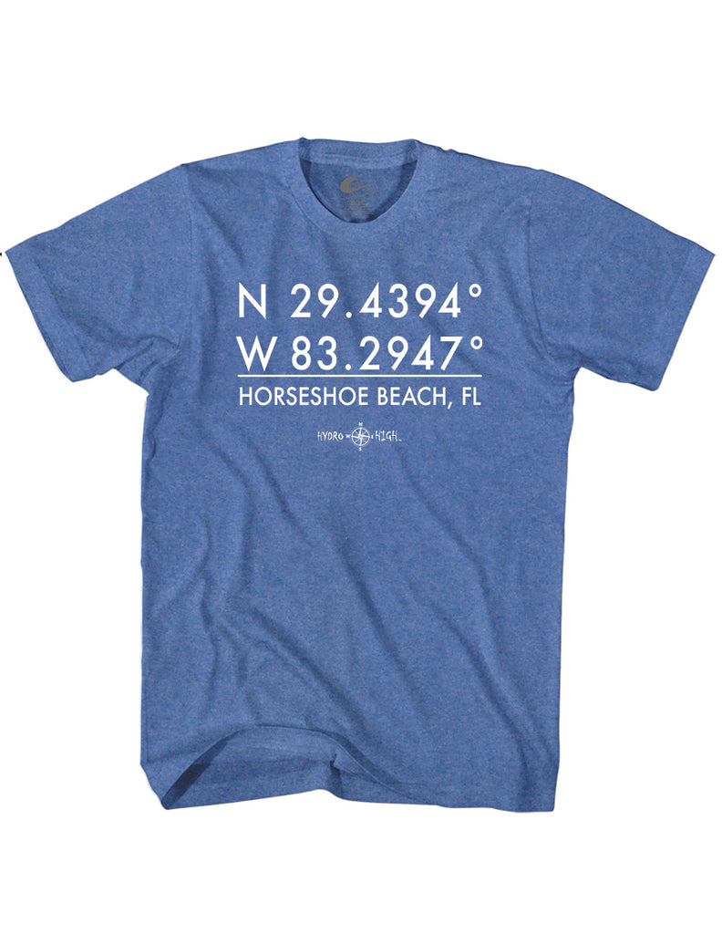 Horseshoe Beach GPS Coordinates T-Shirt