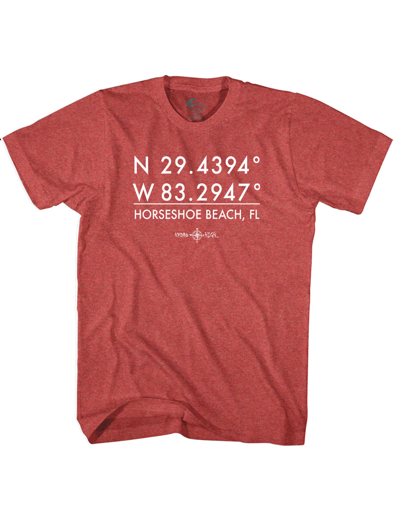 Horseshoe Beach GPS Coordinates T-Shirt