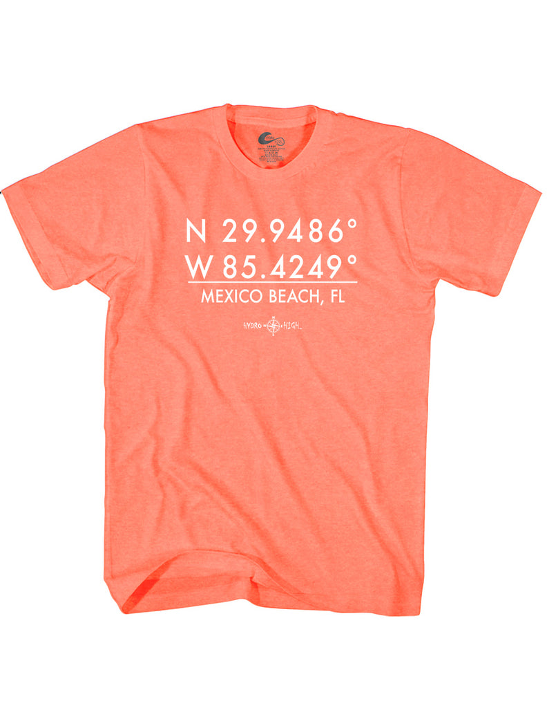 Mexico Beach GPS Coordinates T-Shirt