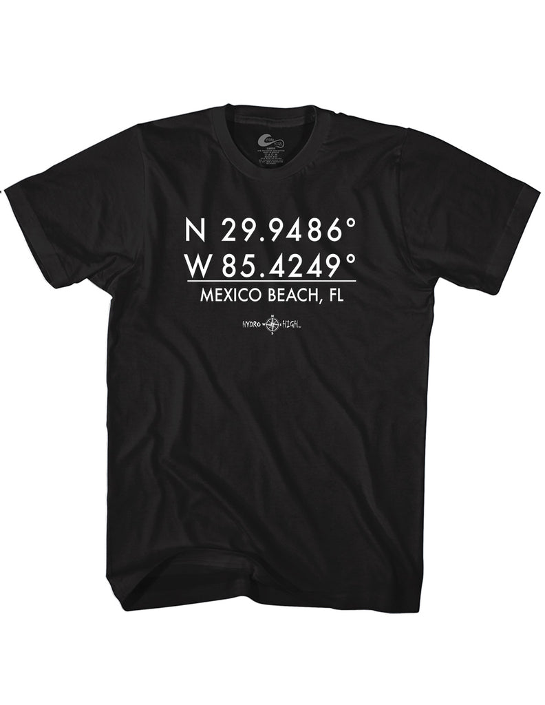 Mexico Beach GPS Coordinates T-Shirt