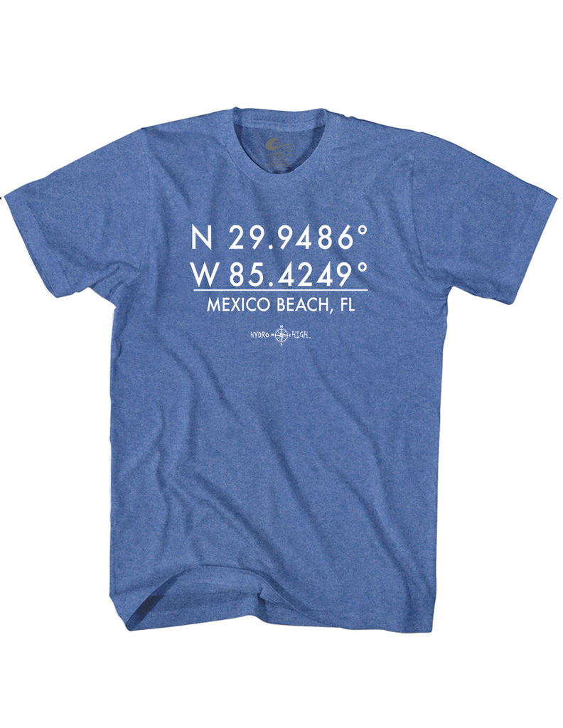 Mexico Beach GPS Coordinates T-Shirt