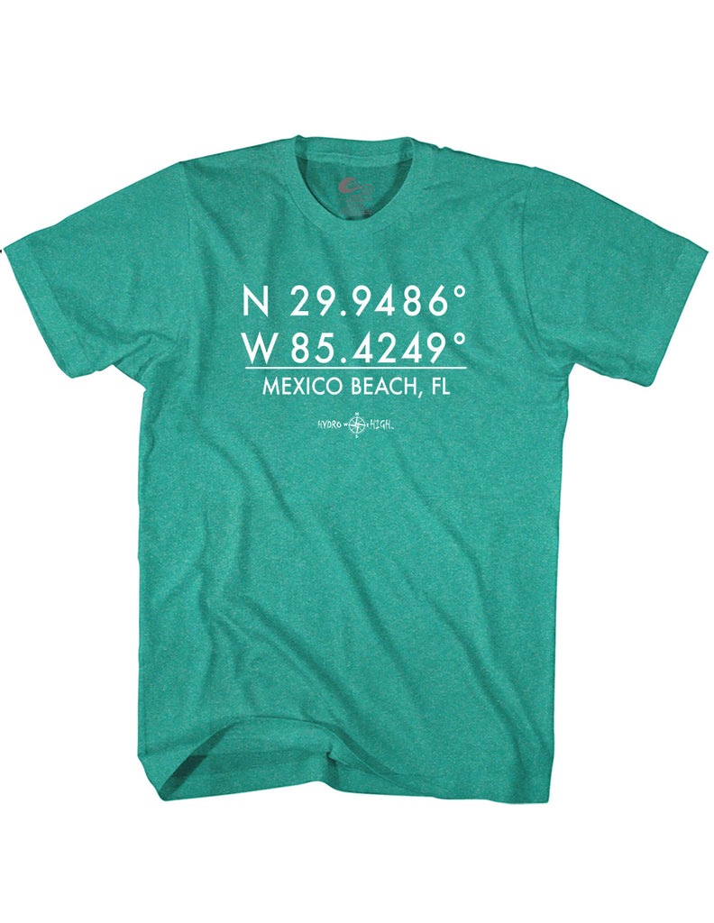 Mexico Beach GPS Coordinates T-Shirt