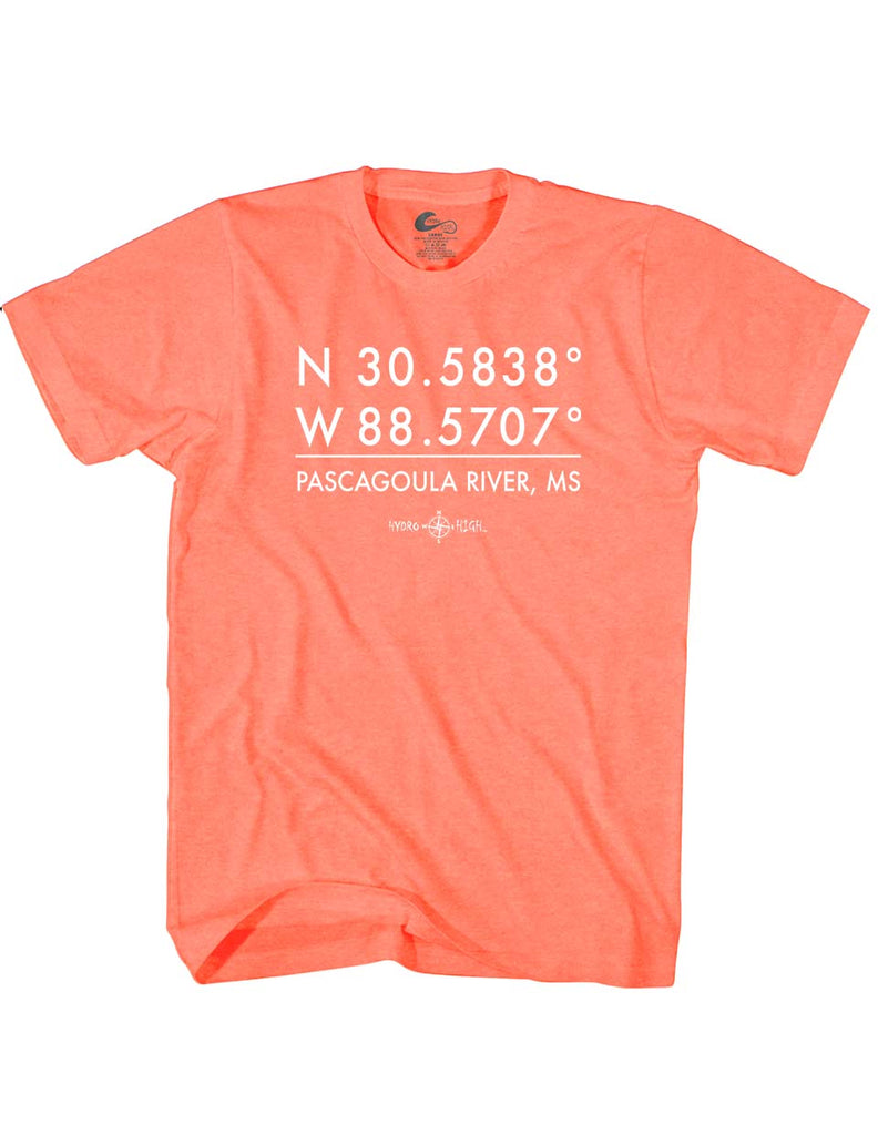 Pascagoula River GPS Coordinates T-Shirt