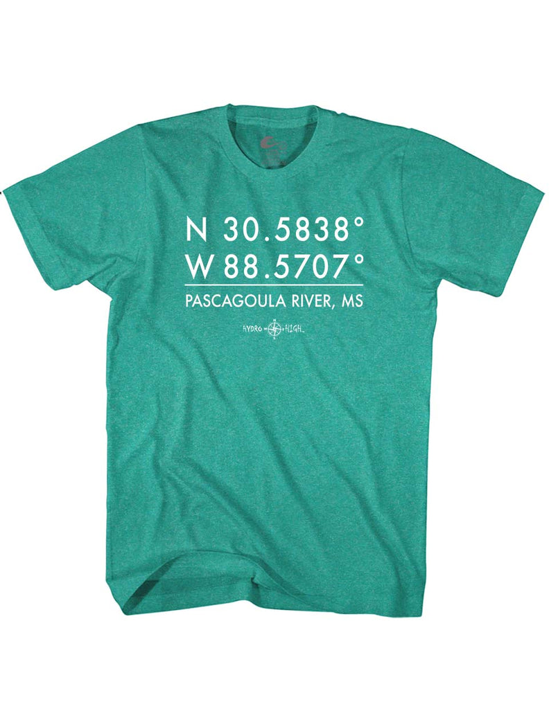 Pascagoula River GPS Coordinates T-Shirt