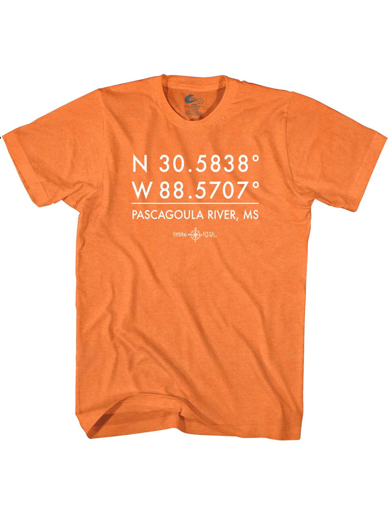Pascagoula River GPS Coordinates T-Shirt
