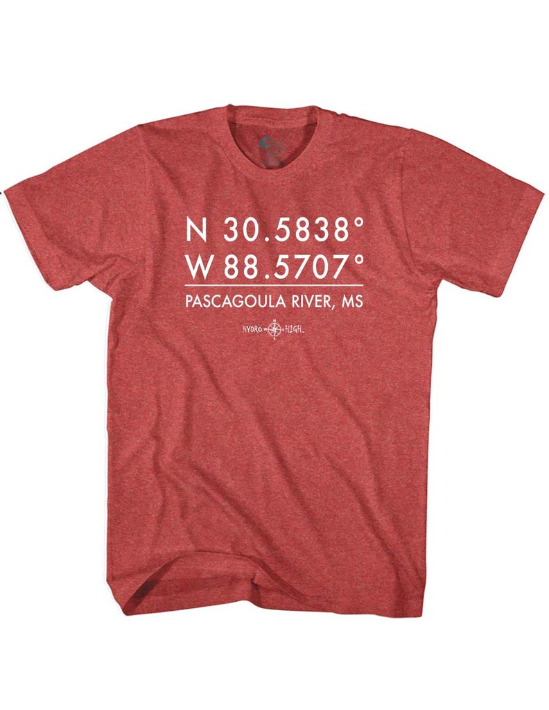 Pascagoula River GPS Coordinates T-Shirt