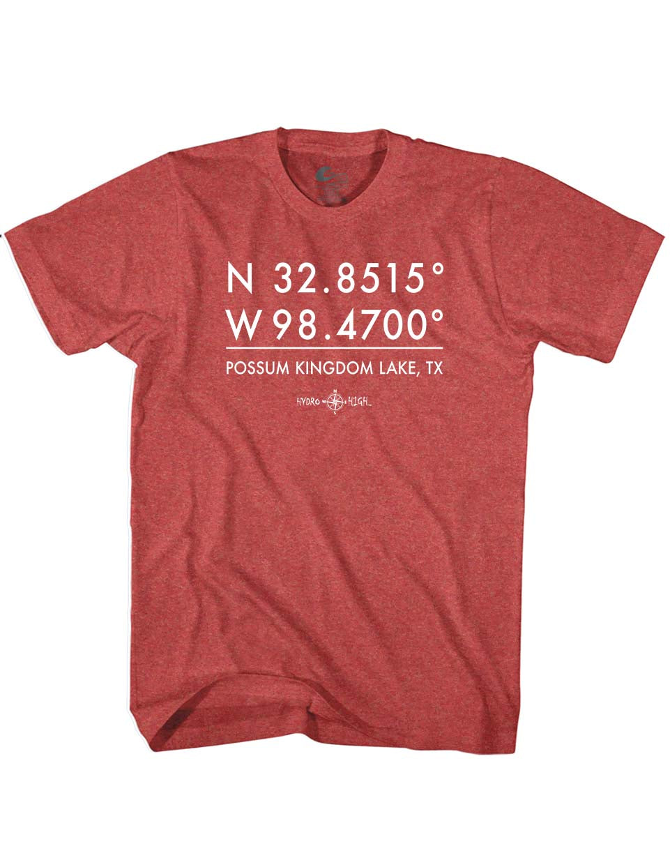 Possum Kingdom Lake GPS Coordinates T-Shirt