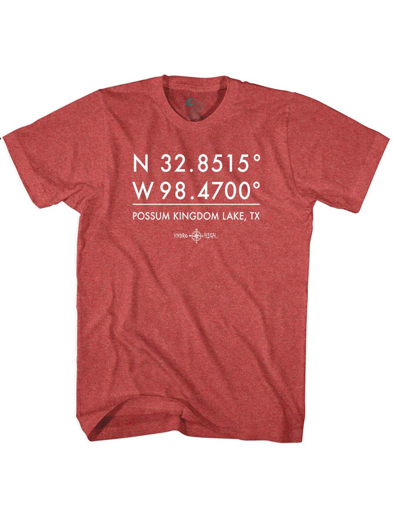 Possum Kingdom Lake GPS Coordinates T-Shirt