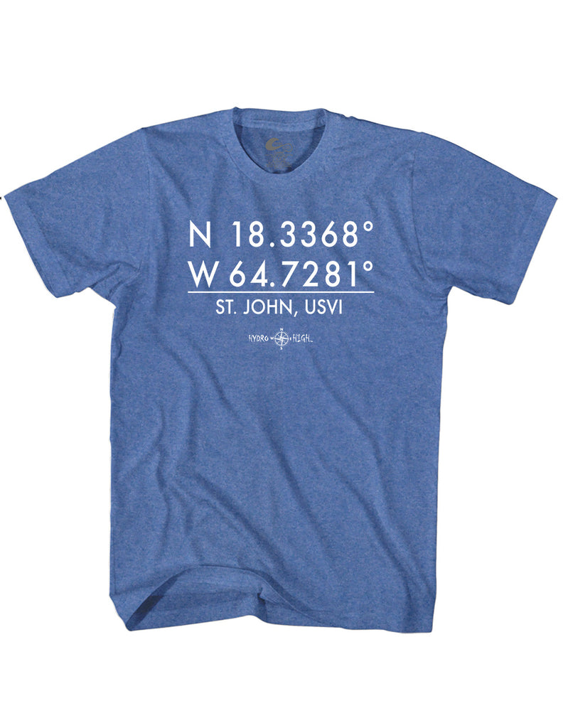 St. John, USVI GPS Coordinates T-Shirt