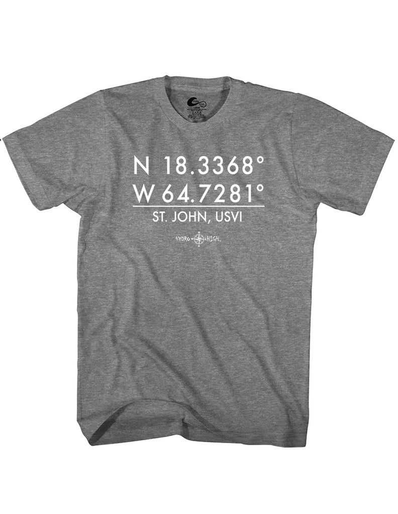 St. John, USVI GPS Coordinates T-Shirt