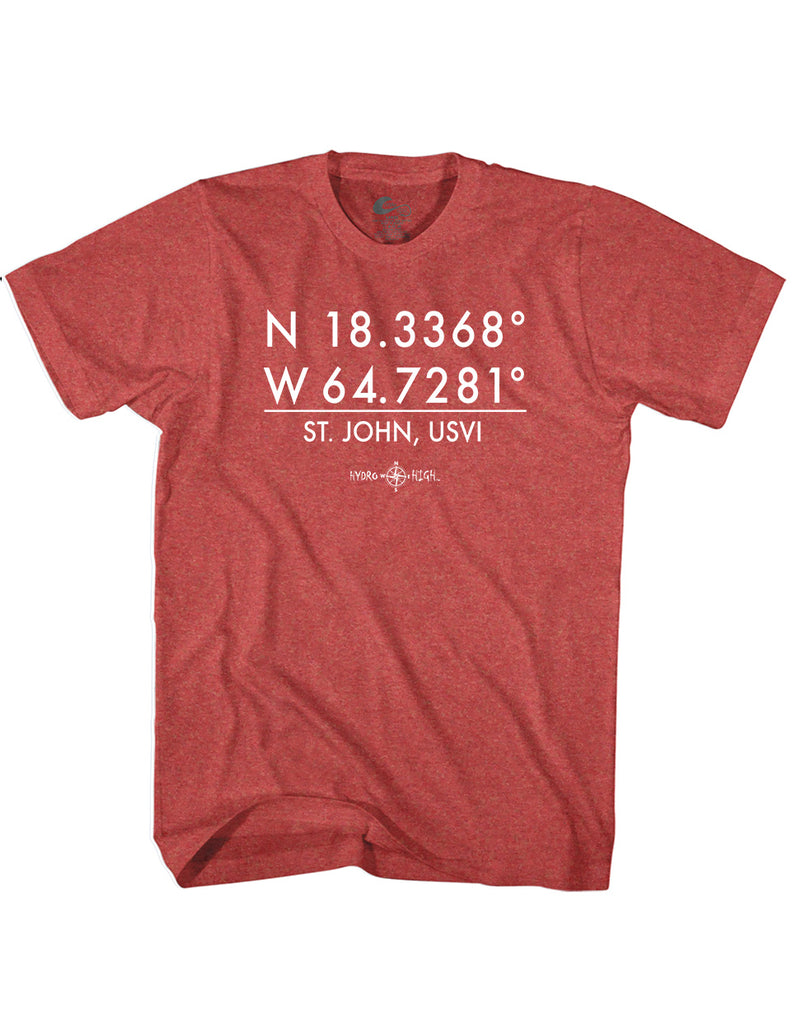 St. John, USVI GPS Coordinates T-Shirt