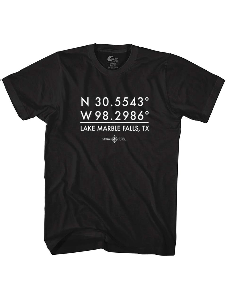 Lake Marble Falls GPS Coordinates T-Shirt