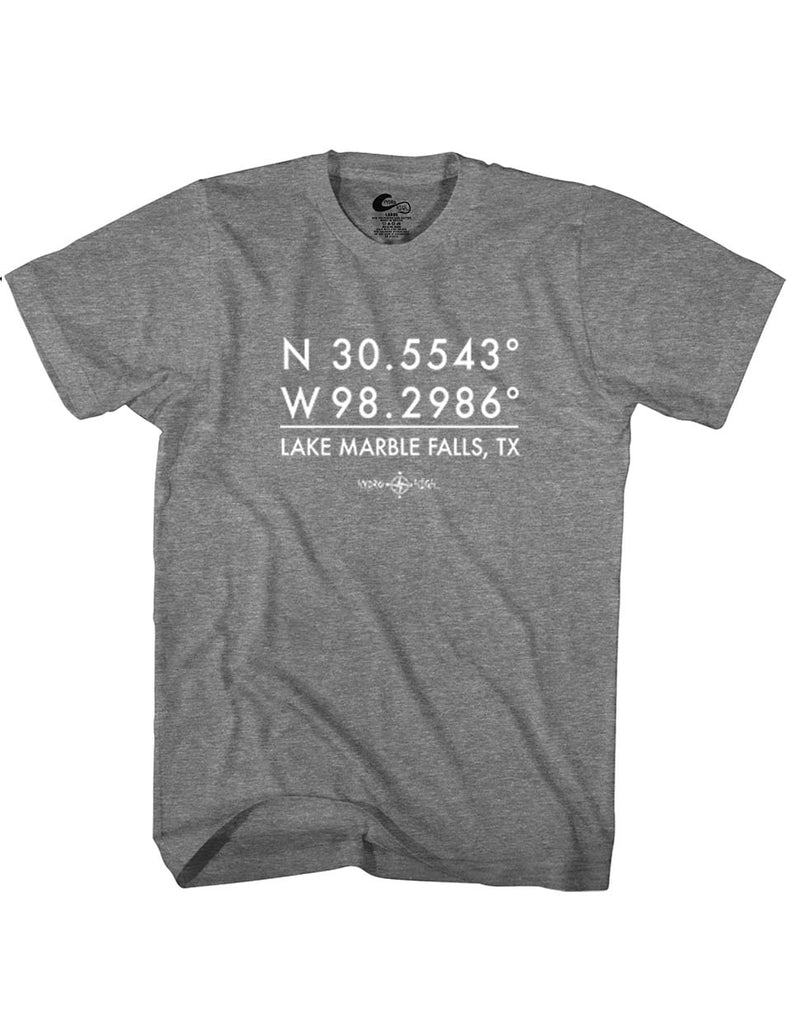 Lake Marble Falls GPS Coordinates T-Shirt