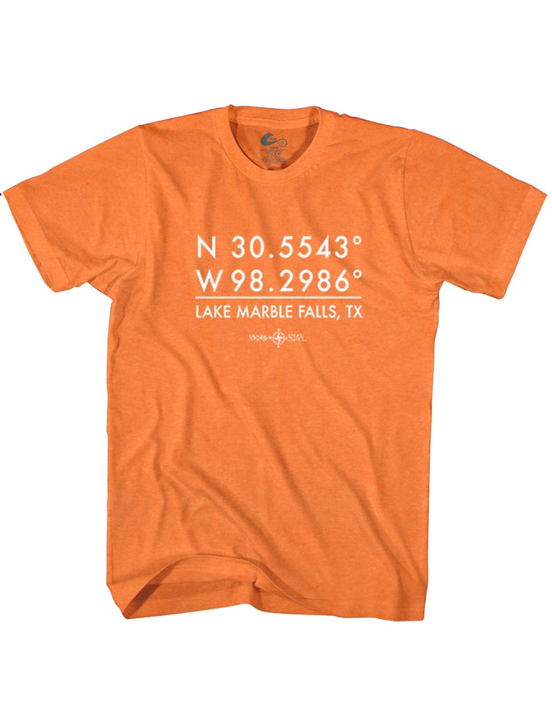 Lake Marble Falls GPS Coordinates T-Shirt