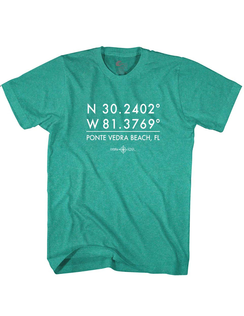 Ponte Vedra Beach GPS Coordinates T-Shirt