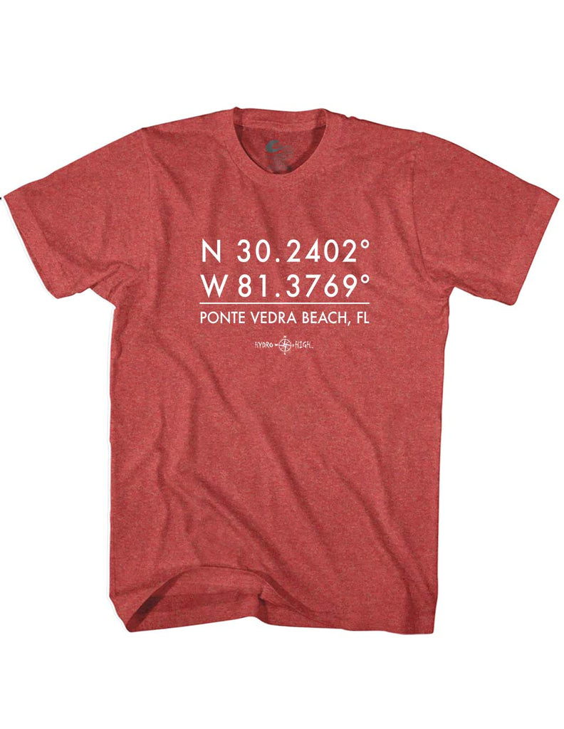 Ponte Vedra Beach GPS Coordinates T-Shirt