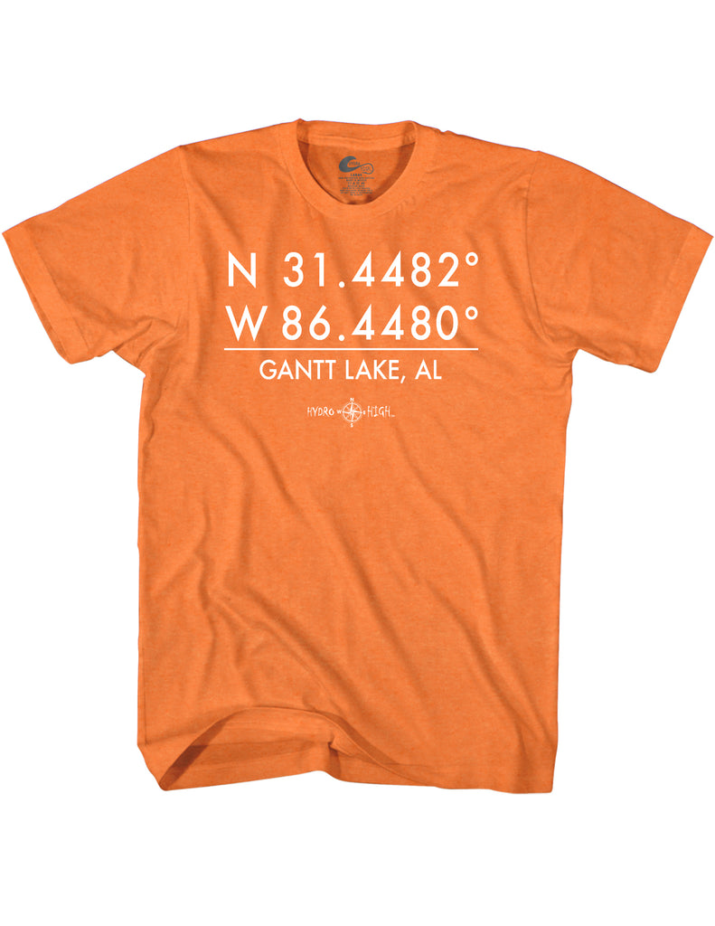 Gantt Lake GPS Coordinates T-Shirt