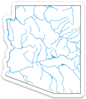 Arizona State Waterways Sticker 3.01" x 3.5"