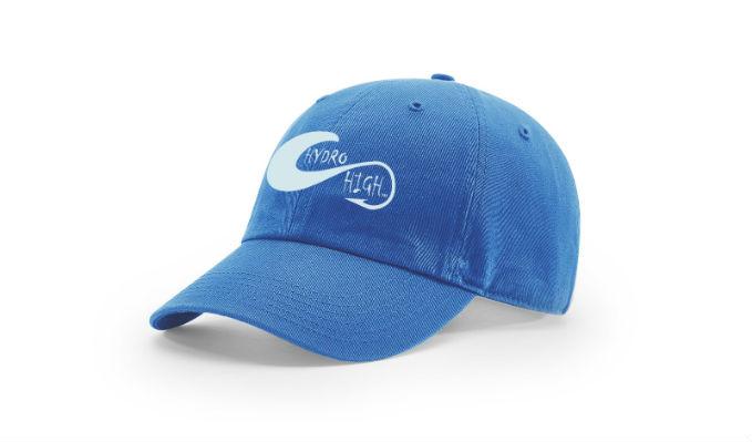 Hydro High Light Blue Hook & Wave Logo Cotton Hat