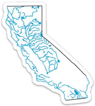 California State Waterways Sticker 3.14" x 3.5"
