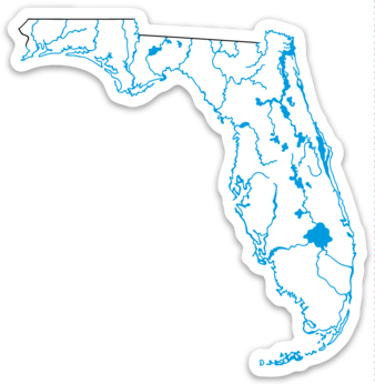 Florida State Waterways Sticker 3.41" x 3.5"