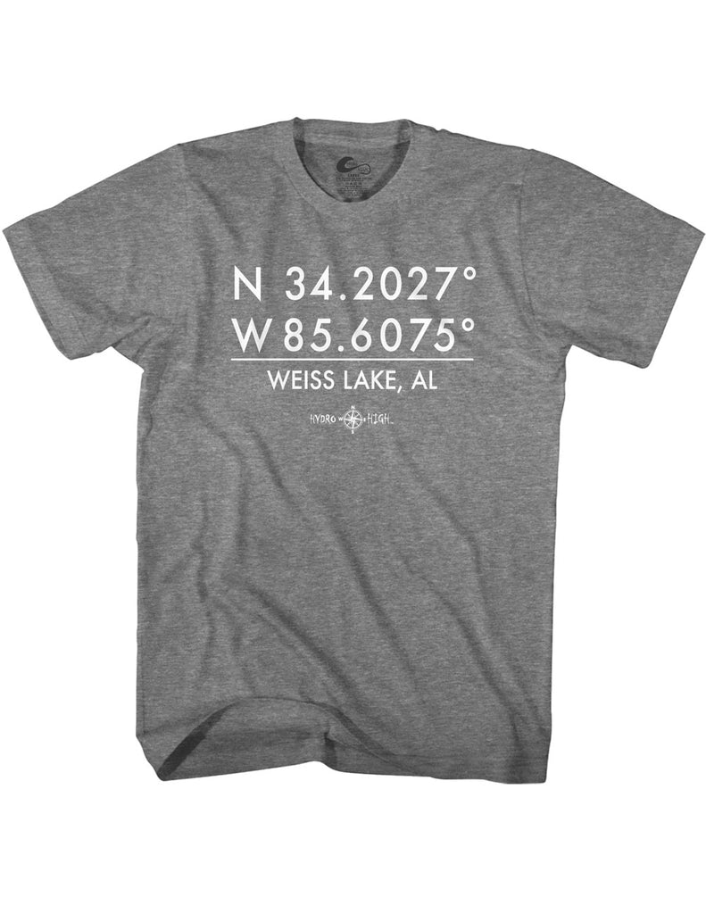 Weiss Lake GPS Coordinates T-Shirt