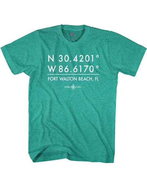 Fort Walton Beach GPS Coordinates T-Shirt