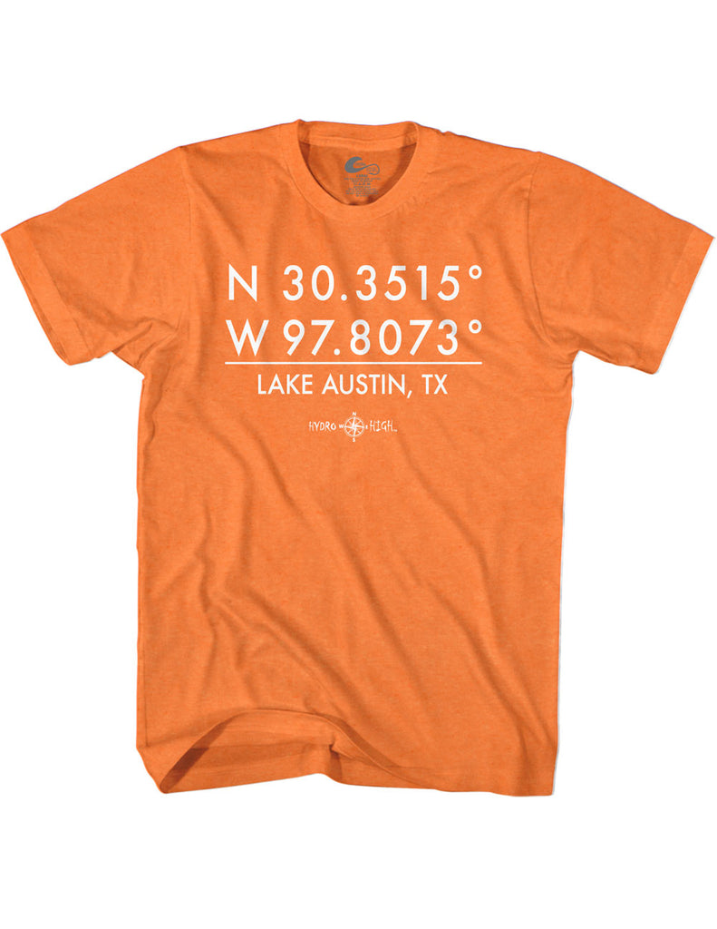 Lake Austin GPS Coordinates T-Shirt