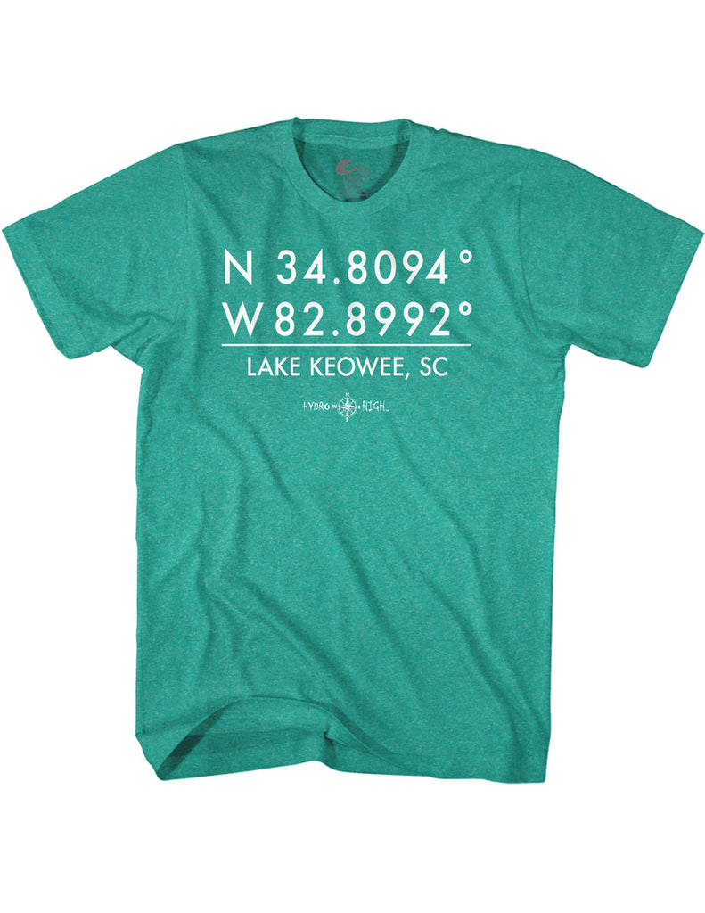 Lake Keowee GPS Coordinates T-Shirt