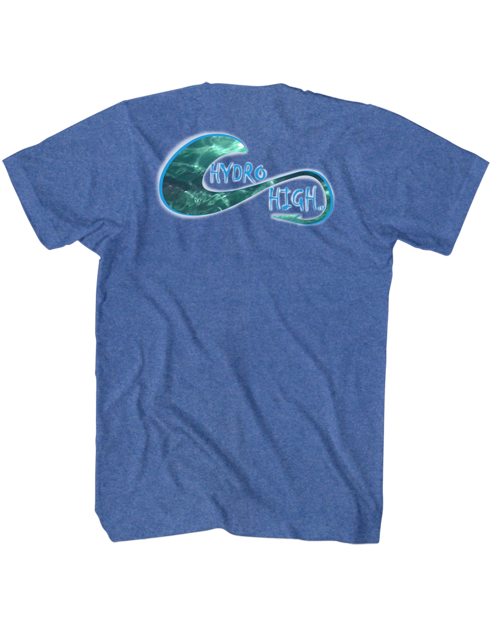 Hook & Wave Ocean Colors Logo T-Shirt Back Design – Hydro High