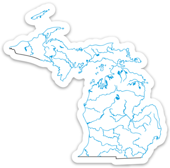 Michigan State Waterways Sticker 3.55" x 3.5"