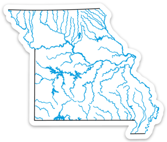 Missouri State Waterways Sticker 3.5" x 2.95"